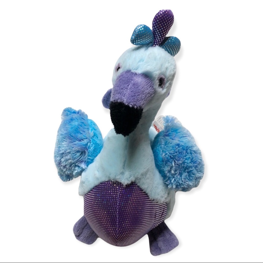 WEBKINZ Blufadoodle Bird Plush Stuffed Animal Blue Ganz